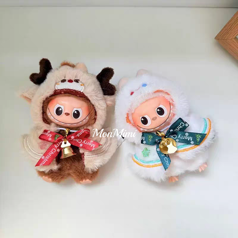 10cm The Monsters Labubu Christmas Elf Snowman Reindeer Plush Cape – Lm005