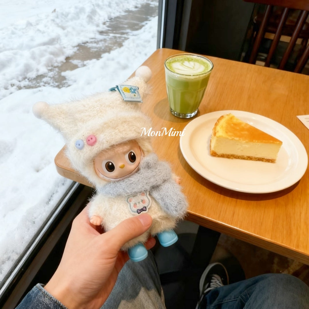 10cm Labubu Mini Monsters Cozy Winter Fuzzy Set Lm010