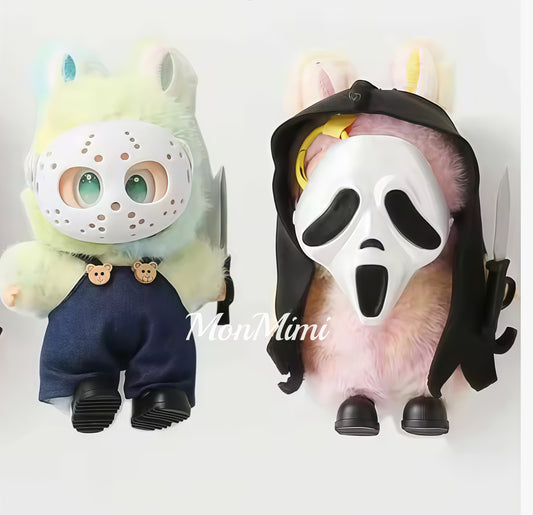 15-17cm The Monsters Labubu Halloween Horror Mask Set-L021