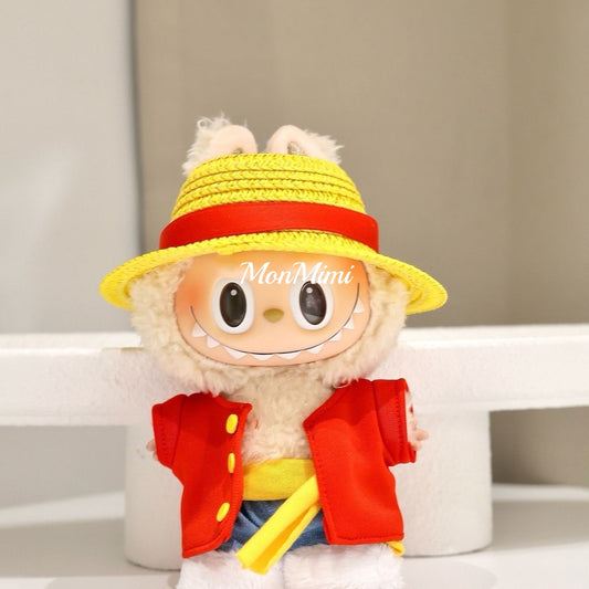 15–17cm The Monsters Labubu Plush One Piece Theme Doll Outfit – L030
