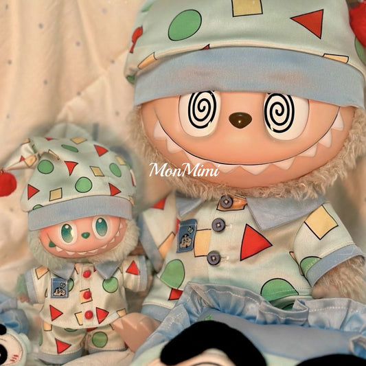 15–17cm The Monsters Labubu Cute Crayon Shin-chan Pajama Doll Outfit – L031