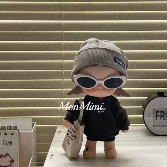 ZSiga 1/8 Doll Gray Hat & Cool Black Outfit Set-Z080