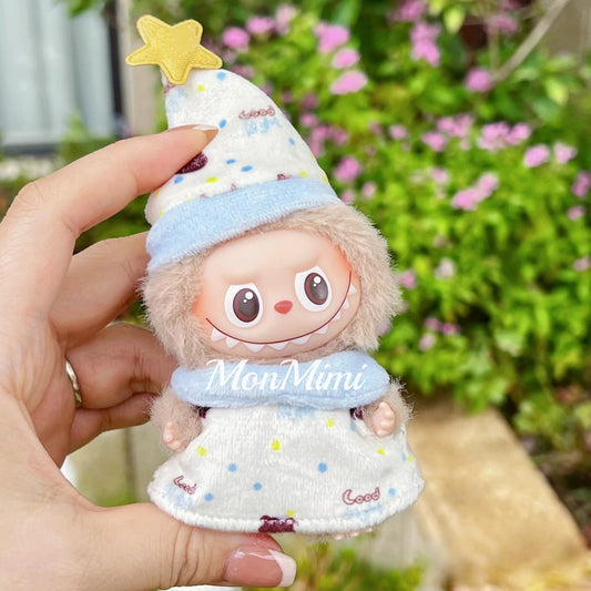 10cm Mini Monsters Labubu Cloth Star Pajama Set-Lm003