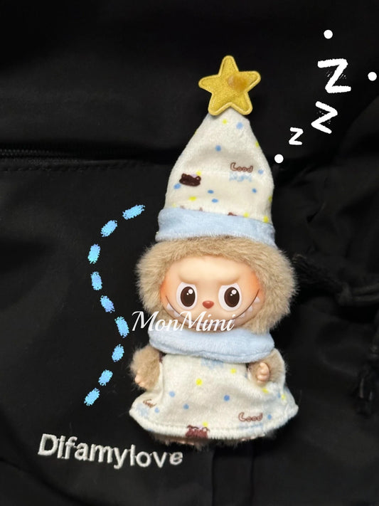 10cm Mini Monsters Labubu Cloth Star Pajama Set-Lm003