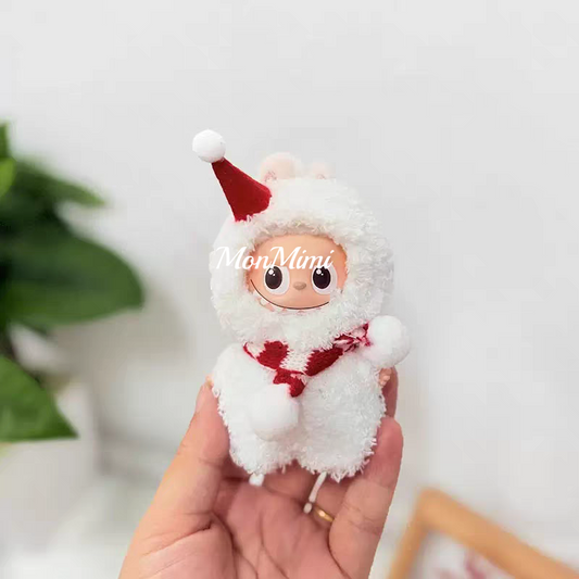 10cm The Monsters Labubu Cute Christmas Snowman Doll Outfit – Lm006