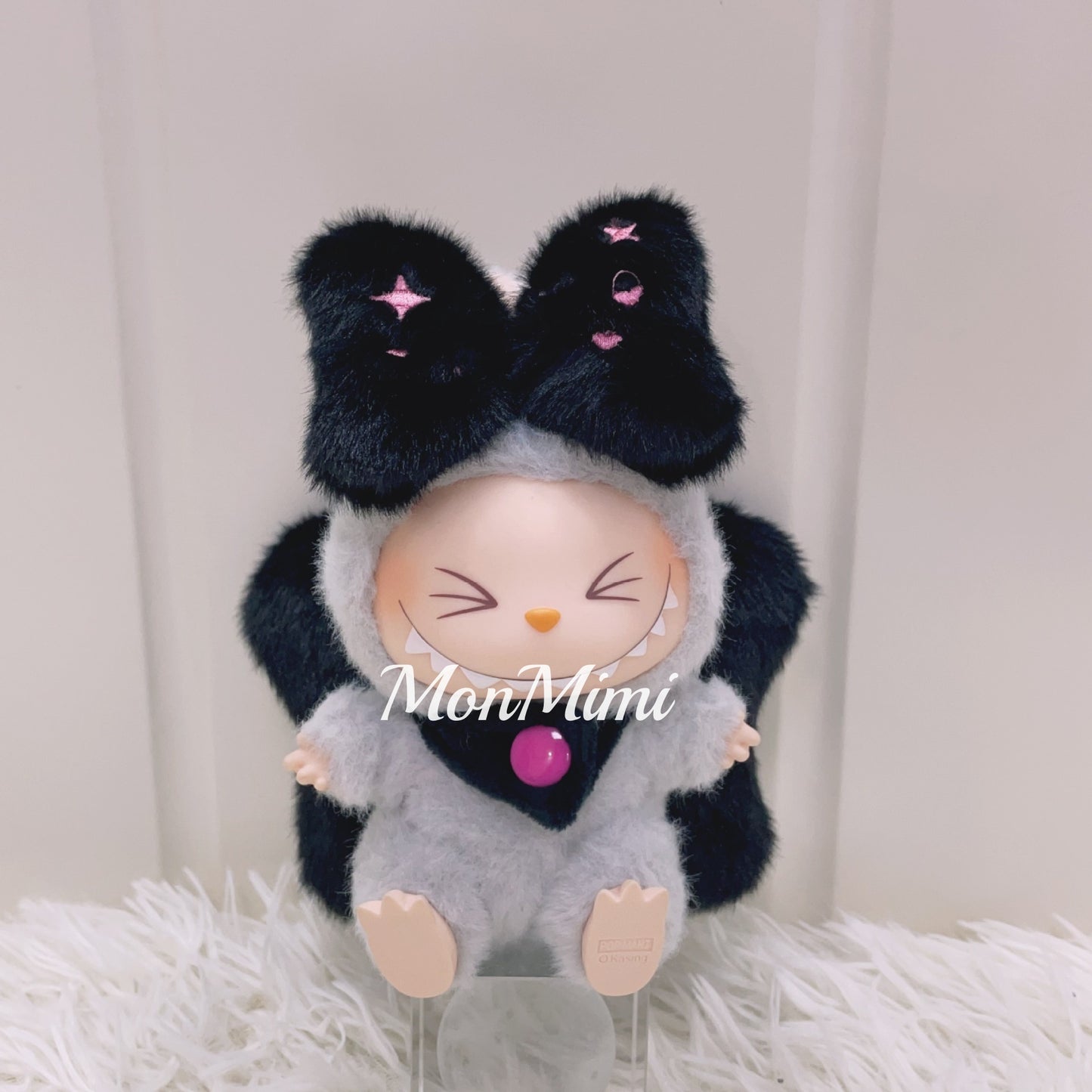 15-17cm The Monsters Labubu BlackPink Bowknot Set-L020