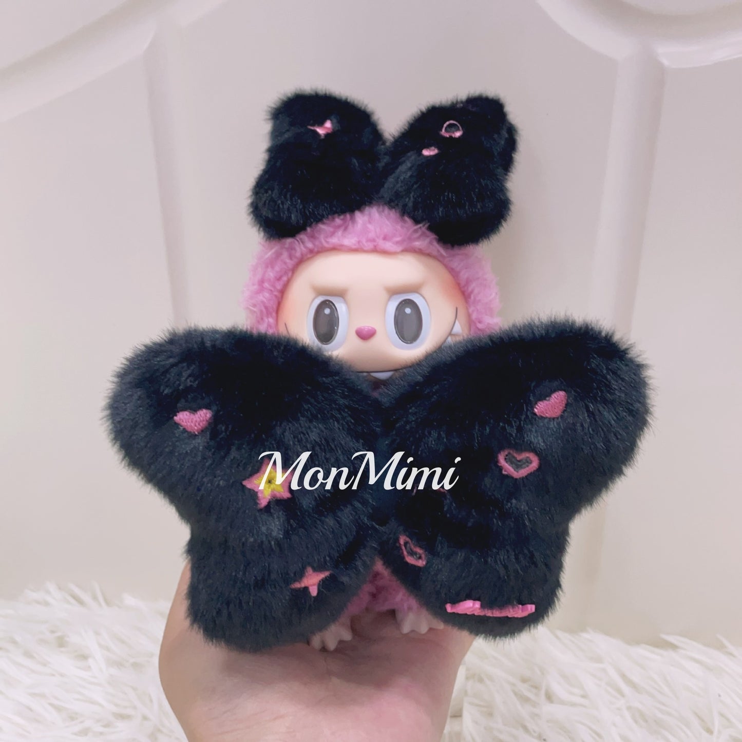 15-17cm The Monsters Labubu BlackPink Bowknot Set-L020