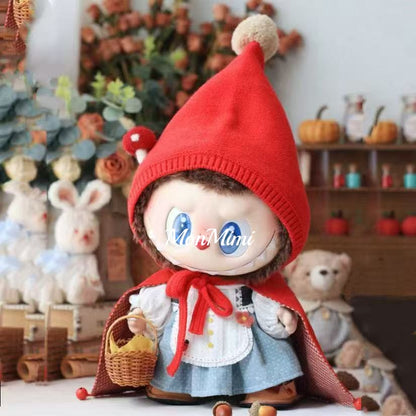 15-17cm The Monsters Labubu Red Riding Hood Doll Clothes-L024