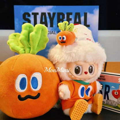 15–17cm The Monsters Labubu Cute Carrot Doll Outfit – L027