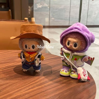15–17cm The Monsters Labubu Toy Story Theme Doll Outfit – L028