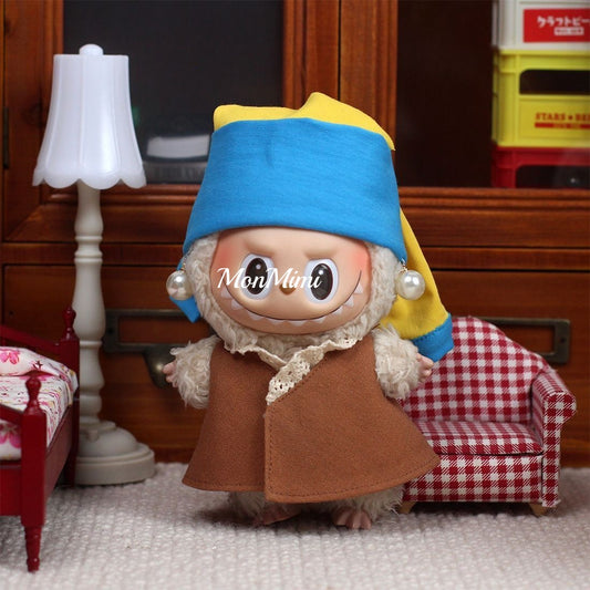 15–17cm The Monsters Labubu Girl with a Pearl Earring Doll Outfit – L029