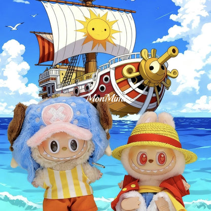 15–17cm The Monsters Labubu Plush One Piece Theme Doll Outfit – L030