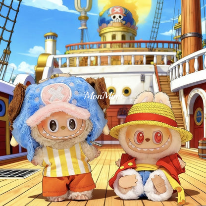 15–17cm The Monsters Labubu Plush One Piece Theme Doll Outfit – L030