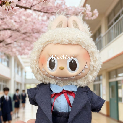 [Pre-Order]15–17cm The Monsters Labubu Japanese School Uniform Doll Outfit – L034