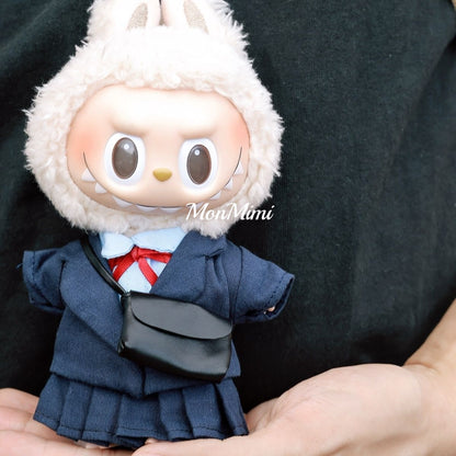 [Pre-Order]15–17cm The Monsters Labubu Japanese School Uniform Doll Outfit – L034