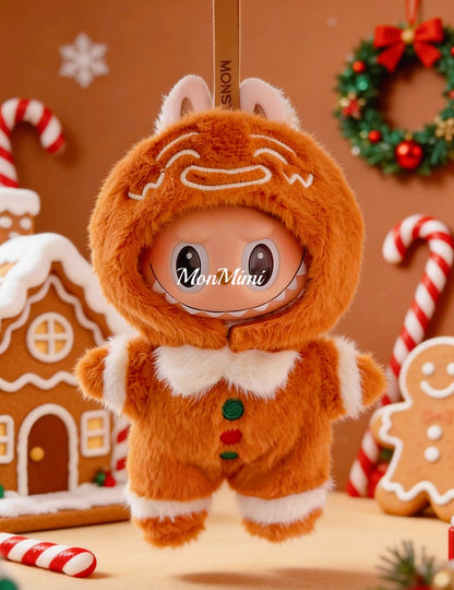 15–17cm The Monsters Labubu Christmas Gingerbread Plush Set – L043