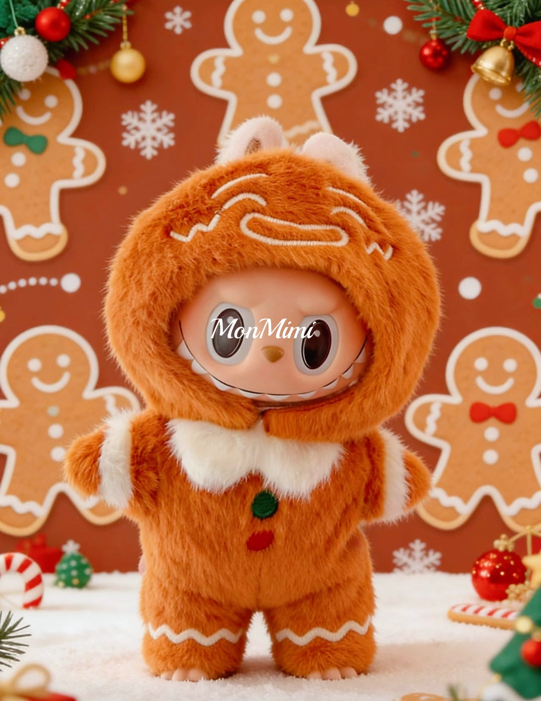 15–17cm The Monsters Labubu Christmas Gingerbread Plush Set – L043