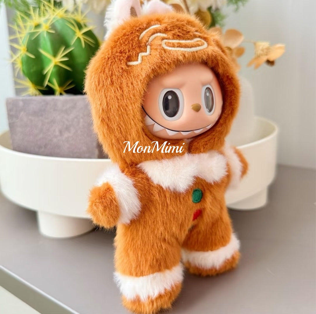 15–17cm The Monsters Labubu Christmas Gingerbread Plush Set – L043
