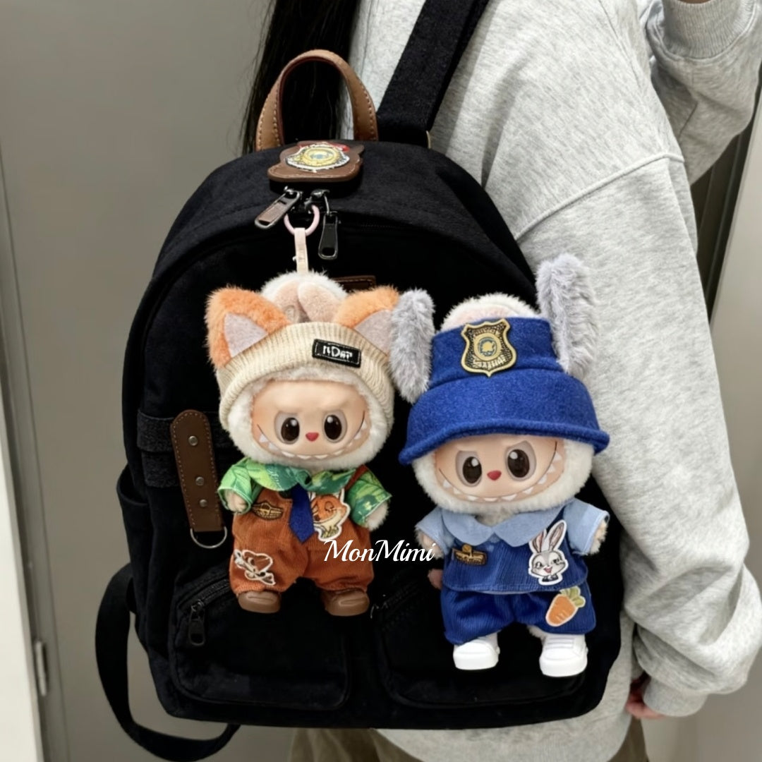 15–17cm The Monsters Labubu Zootopia Judy & Nick Soulmate Cute Set – L046