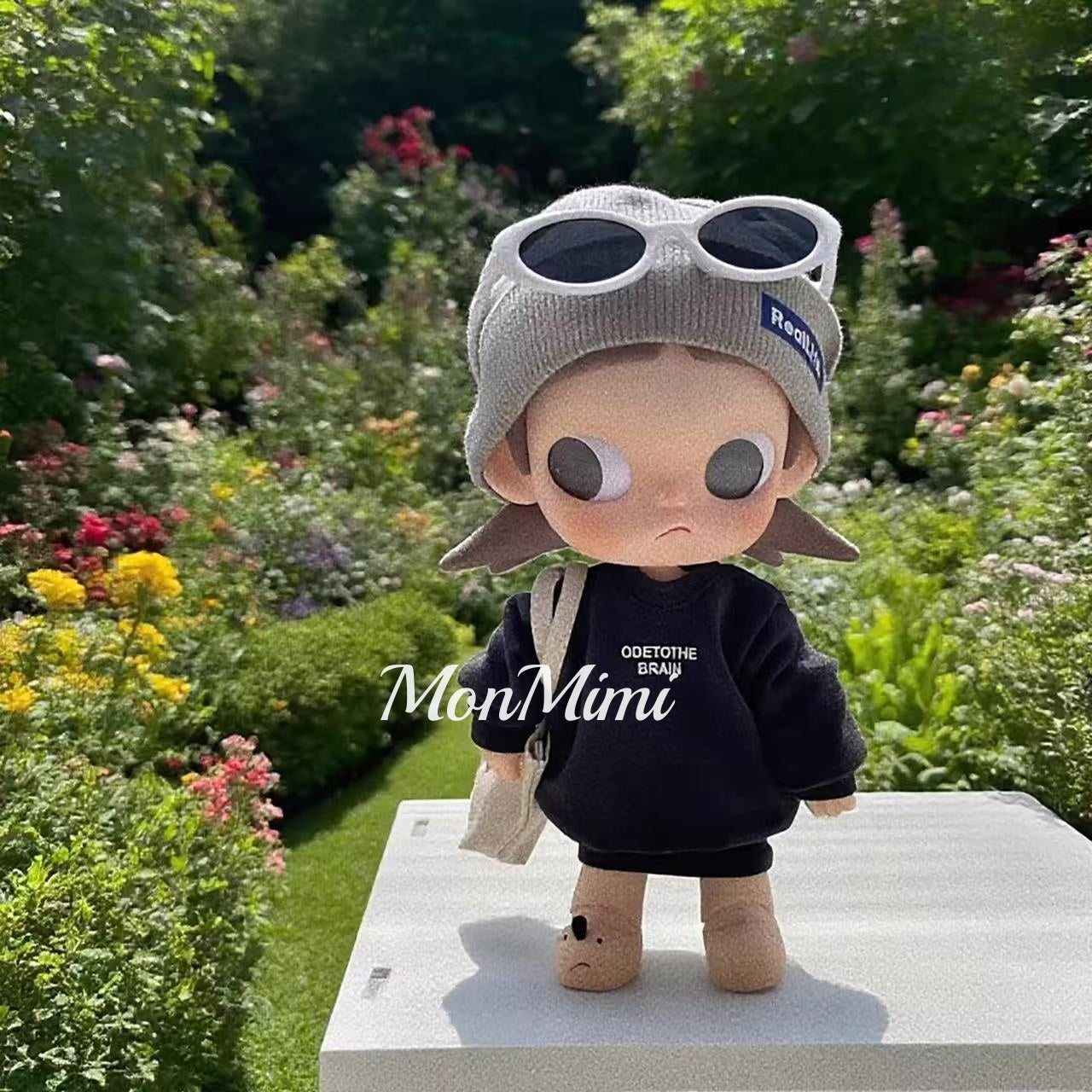 ZSiga 1/8 Doll Gray Hat & Cool Black Outfit Set-Z080