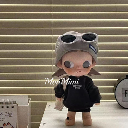 ZSiga 1/8 Doll Gray Hat & Cool Black Outfit Set-Z080