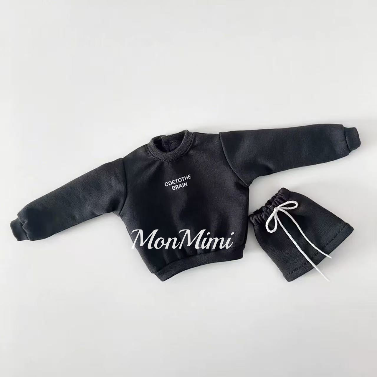 ZSiga 1/8 Doll Gray Hat & Cool Black Outfit Set-Z080