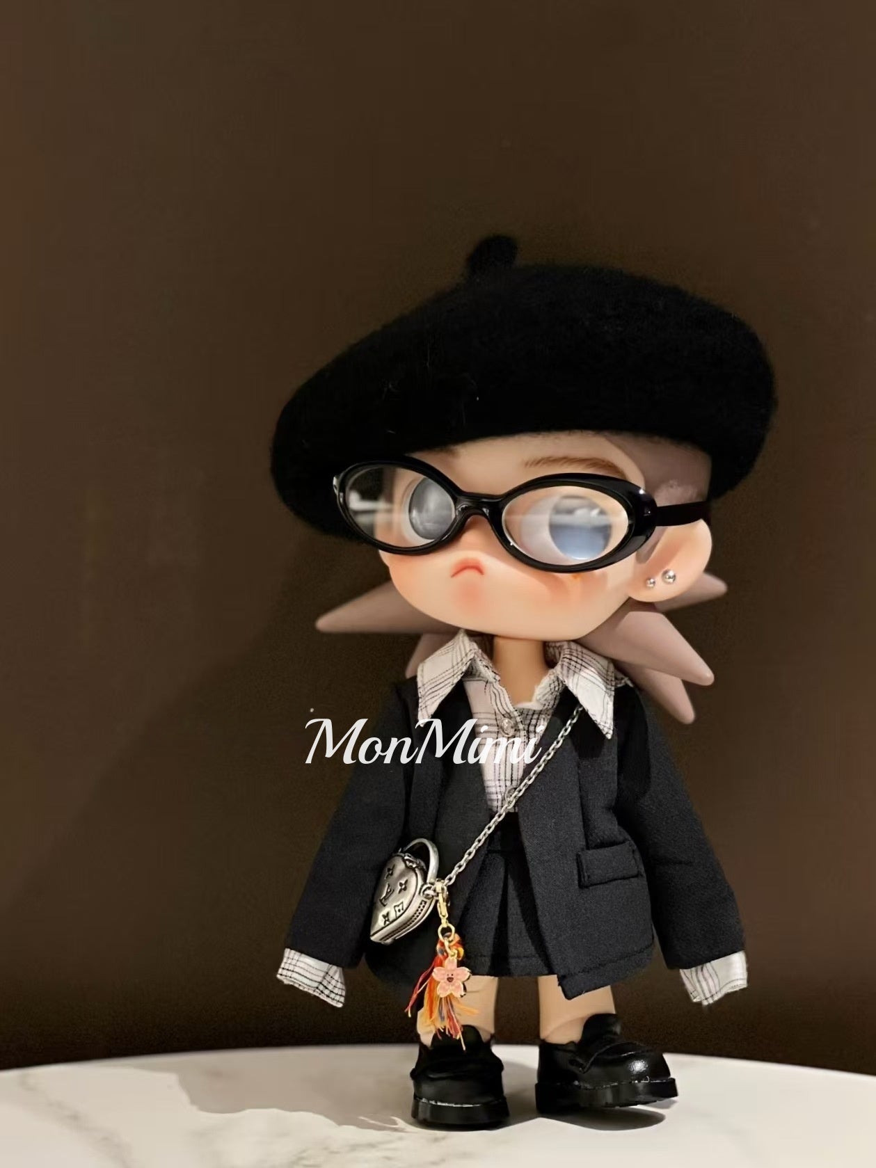 ZSiga 1/8 Doll Gray Black Suit Set-Z081