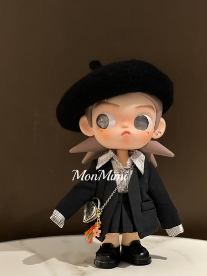 ZSiga 1/8 Doll Gray Black Suit Set-Z081