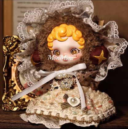 [Pre-Order]SKULLPANDA Doll Cloth Satin Chocolate Evening Dress-SP001