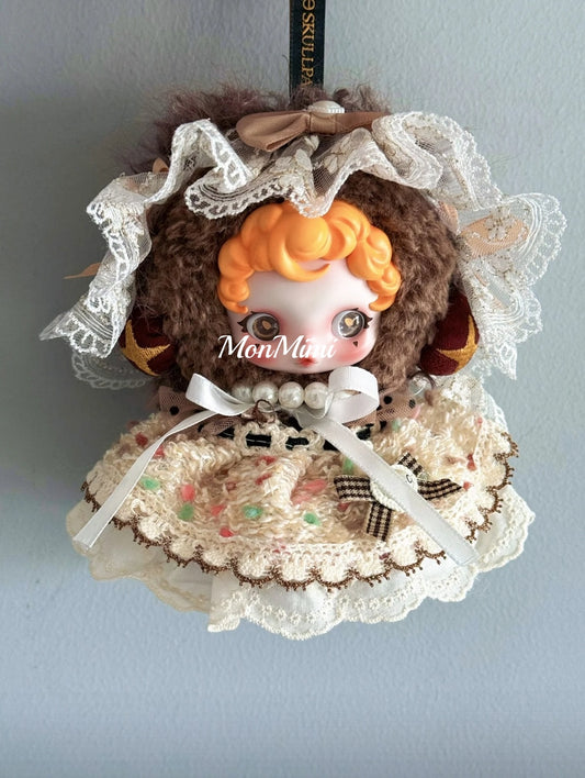 [Pre-Order]SKULLPANDA Doll Cloth Satin Chocolate Evening Dress-SP090