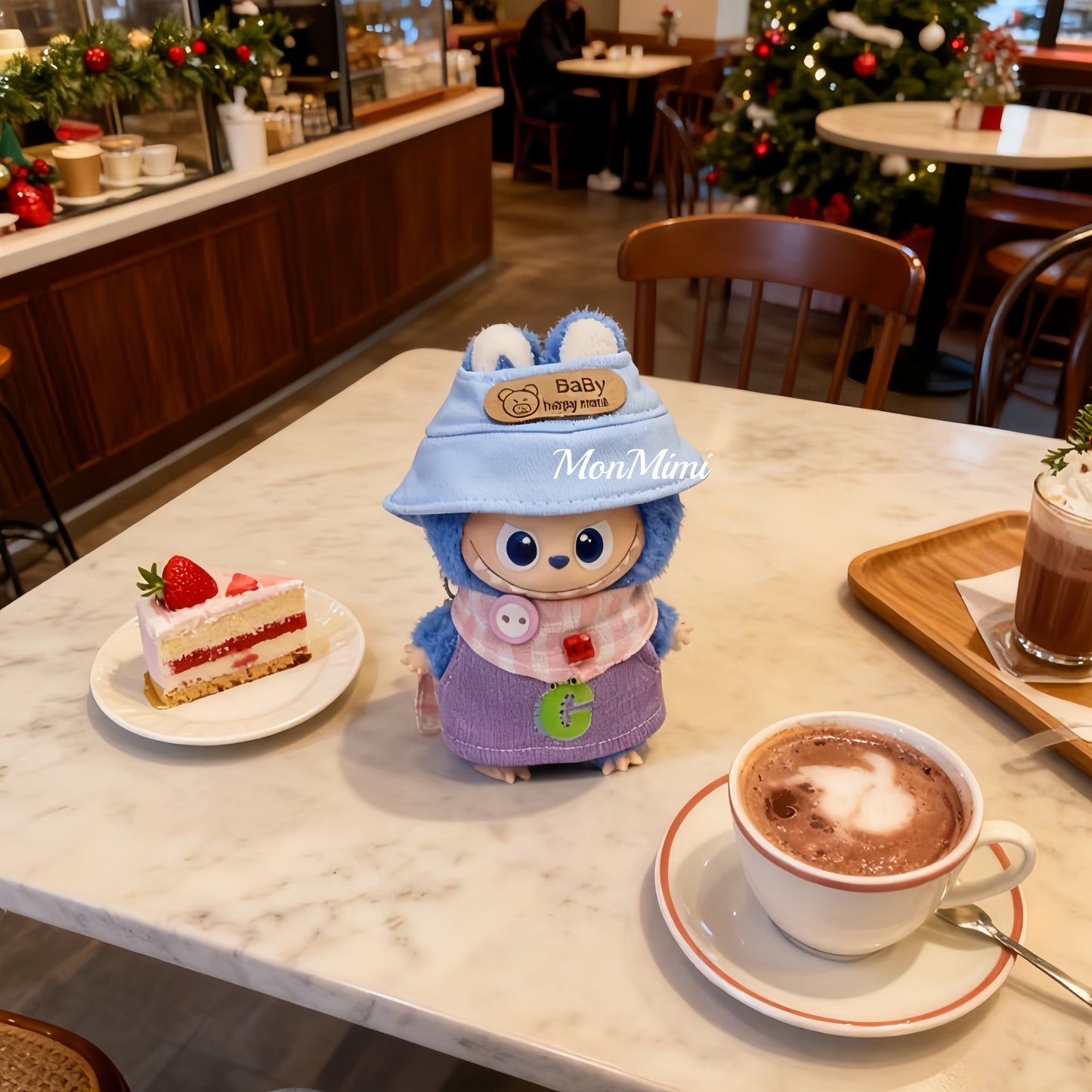 10cm Mini Monsters Labubu Cute Letter Doll Outfit Lm009