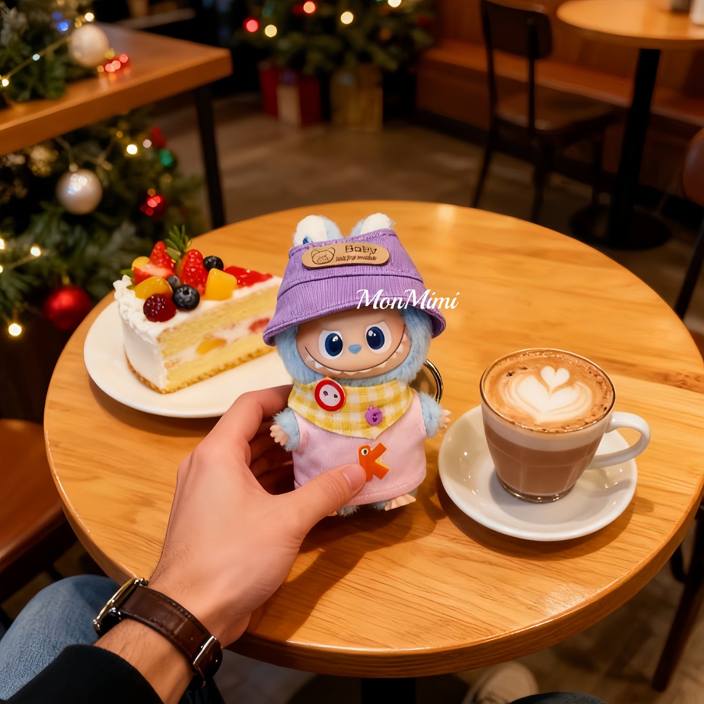 10cm Mini Monsters Labubu Cute Letter Doll Outfit Lm009